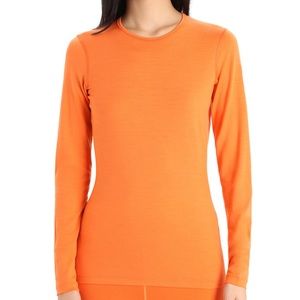 New ICEBREAKER Women's Merino 200 Oasis Long Sleeve Crewe Thermal Top medium